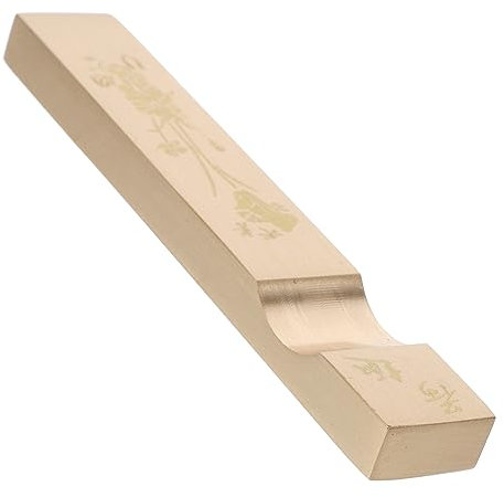 Supvox Chinesischer Kalligraphie-briefbeschwerer Messing-briefbeschwerer Metall-Kalligraphie- Pinselhalter Heimdekoration Künstlerischer