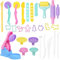 Juego de 22 piezas de plastilina Play Doh, a partir de 2 años, juego de accesorios de plastilina, moldes, tijeras, herramientas de amasado para niños, herramientas de plastilina, cortadores de