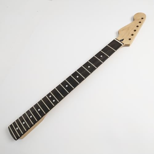 Premium Maple Gitarrenhals für ST Style Gitarren Reverse Headstock Canadian Maple mit Palisander Griffbrett Verstellbarer Halsstab 22 Medium Jumbo Bünde Knochensattel
