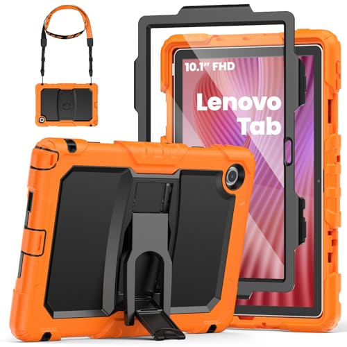 SEYMAC Hülle für Lenovo Tab 10,1 Zoll 2025 (TB-311FU/TB-311XU), Orange