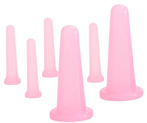 6pcs Schröpfen Gesicht, Gesicht Schröpfgläser 2 Größen Schröpfen, Face Cupping Set, Gesicht Schröpfen Silikon Vacuum Cup, für Hals-Augen-Haut, Lösen von Faszien