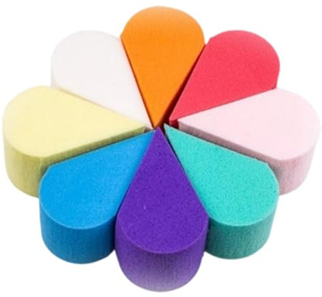 BEPSYOM 8 Pcs Esponjas de Maquillaje Set Beauty Blender para Cara, Nariz y Ojos - Contorno, Base, Polvo, Corrector y Iluminador