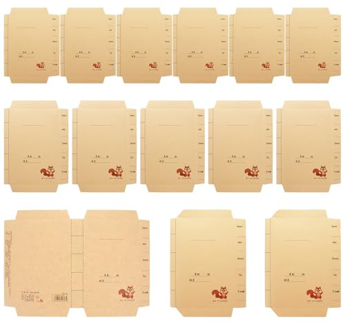 POPETPOP 30 Stück Buchumschläge aus Kraftpapier Buchhüllen in Drei Größen Umweltfreundlich Flexibel Anpassbar für Schulbücher Lehrbücher und Nachschlagewerke mit Beschriftungsfläche