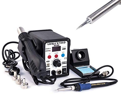 YiHUA 8786D: Alles in Einem Lötstation Löt-, Entlötstation 700W 3 Düsen