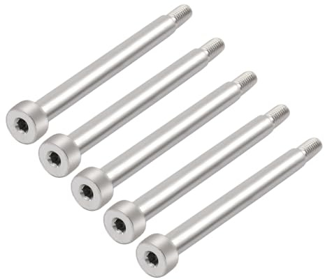 sourcing map 5Stk. 304 Edelstahl Sechskant Schulter Bolzen 6mm Schulter Durchm. 60mm Länge M5 de
