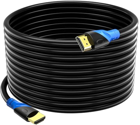 Rommisie 4K HDMI 50 FT Cable (HDMI 2.0,18Gbps) Ultra High Speed Gold Plated Connectors,Ethernet HDMI Cord, 4K@60HZ 2K 1080P 3D ARC Compatible with UHD TV Monitor Laptop Xbox PS4/PS5 ect(15m)
