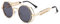 Karsaer Steampunk Sonnenbrille Retro Runde Hippie Metallrahmen Sonnenbrillen Vintage Festival Brille für Damen Herren mit UV-Schutz