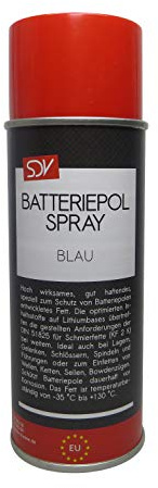 SDV Chemie Batteriepolspray blau 12x 400ml Batteriepol Schutz Fett Spray Batterie-Pol-Fett Kontaktfett