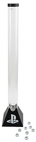 Paladone PlayStation - Lampada XL a colonna d'acqua, moderna, con funzione bolla e illuminazione a LED, altezza 120 cm, colore: Nero