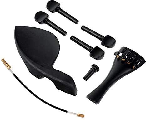 Violine Ersatzteile 1/2 1/4 1/8 3/4 4/4 Violine Kinnhalter Saitenhalter Feinstimmwirbel Tailgut Endpin Kit Set Violin Parts (Color : 1-8)