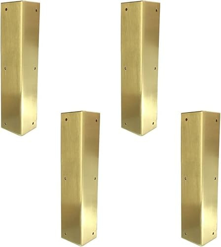 Messingkantenschutz, Kantenschutz, 4 Stück Antik-Eckenschutz aus reinem Messing, klassische Möbel, Tische und Stühle, Schrankeckenschutz (Gold)