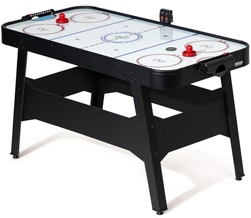 GoSports 54 Inch Air Hockey Arcade Table for Kids & Adults - Includes 2 Pushers, 3 Pucks, AC Motor, and LED Scoreboard