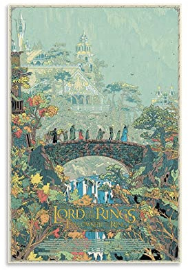 Herr der Ringe Retro-Illustrationsposter, 1 Poster, Wandkunst, Gemälde, Leinwanddrucke, Dekor-Poster, Kunstwerke, 40 x 60 cm