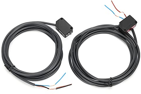 Photoelectric Beam Sensor Switch, 15M Detection Distance Infrared Switch Photoelectric Switch Sensor with 2m Cable for Car Doors Garages Robot