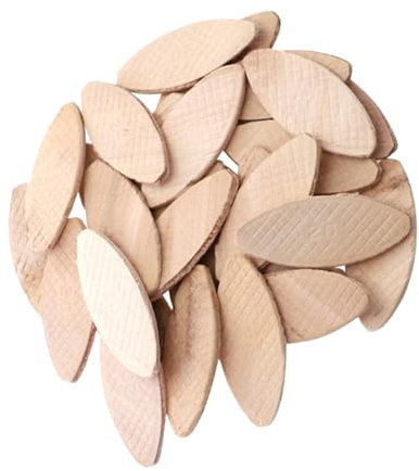 Hemobllo 100pcs Beech Wood Joining Biscuits Woodwork Biscuit Docking Tool for Board Connection Wood Joiner Suitable for Carpentry