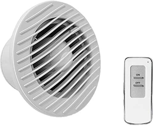 BETAM Extractor De Aire con Válvula Antirretorno Y Mando A Distancia,190 M³/H Extractor Baño Silencioso,Ventilador Extractor Blanco,para Cocina,Invernadero,Garaje,Oficinas,6 Inches
