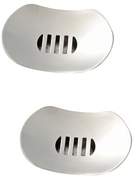 LIFKOME 2piezas Soporte De Jabón De Acero Inoxidable Drenaje Doble Capa para Baño y Ducha Elegante Dispensador De Jabón Forma De Platillo Volador