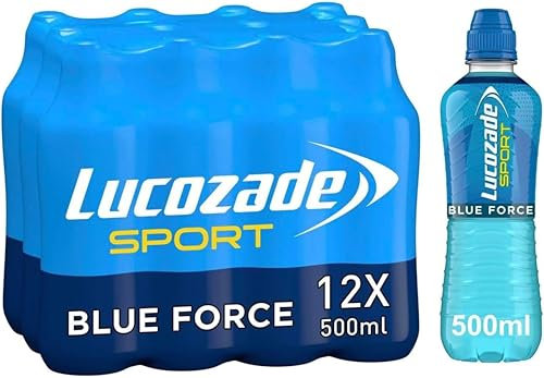 Lucozade Sport Body Fuel - Blue Force 12x500ml Isotonic sports drink, with Electrolytes and Vitamin B3 Still | Bursting with Flavour