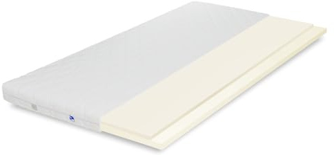 TULENA Ortho - Coprimaterasso in schiuma viscoelastica 135 x 200 cm, altezza 5 cm, in memory foam, 135 x 200 cm, certificato Öko-Tex
