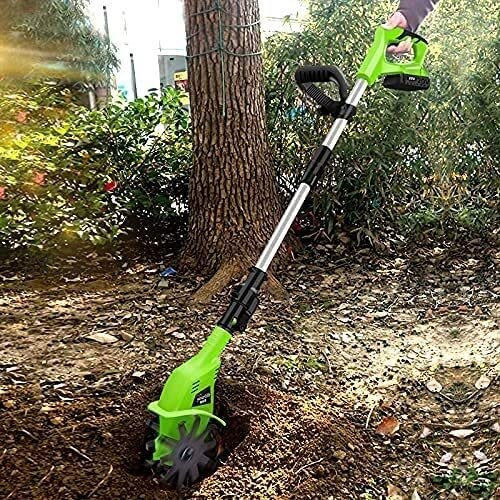 Garden Tiller,Cordless Rotavator, Garden Tiller Rotavators with 4000mAh Rechargeable Battery and Charger, Electric Hand Tiller Hoe Soil Miller Tools