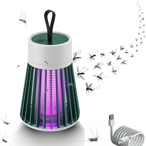 SIGANDG Tueur de Moustiques, Tueur de moustiques USB Portable léger Rechargeable, Grande Batterie intégrée de 2000 mAh, adapté à l'intérieur, aux Jardins Domestiques, au Camping et aux Pique-niques