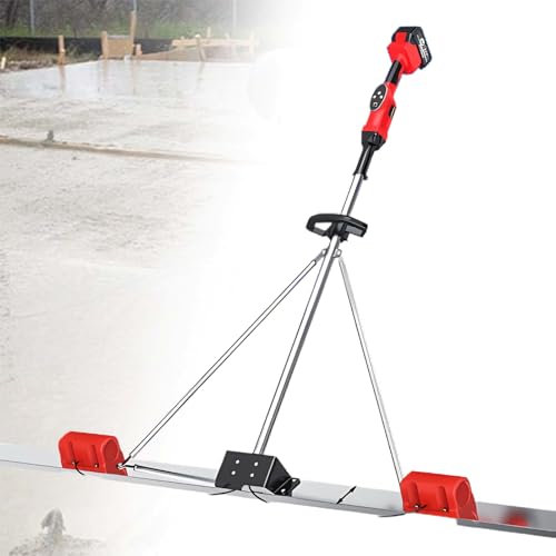 Outil vibrant pour béton, moteur sans balais, outil vibrant pour béton avec panneau en acier inoxydable de 150 cm/180 cm/200 cm, moteur sans balais, vitesse de 3000 à 6000 tr/min,1battery-2motor-1.5M