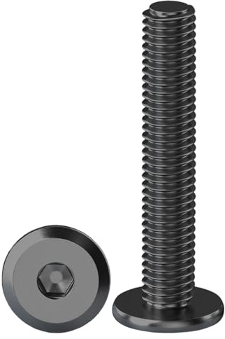 Drenky Furniture Hex Bolts 304 Stainless Steel M8 X 40mm Black Hexagon Furniture Screws 10 Pack