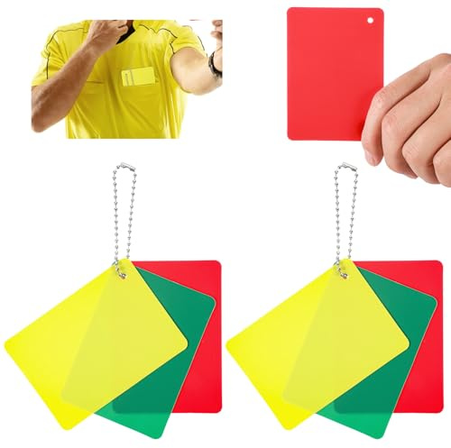 Carte di calcio verde, rosso e giallo per arbitro carte penali, avvertimento, espulsione, ritardo e carta