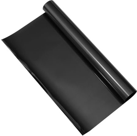 Yardenfun Fensterfolie Lichtdicht Sonnenbeständige Fensterfolie Glasaufkleber Für Zuhause Büro Geschäft Schwarz