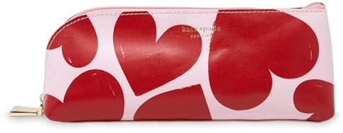 kate spade new york Pen and Pencil Case with Office Supplies, Zip Pouch Includes 2 Pencils, Sharpener, Eraser, and Ruler, Sweet Hearts