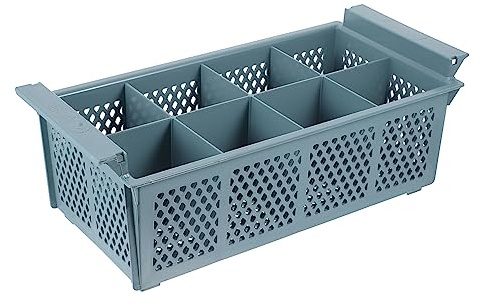 Geschirrspüler Besteckkorb mit 8 Fächern aus Kunststoff | Universell für Küche und Büro, Aufbewahrung für Utensilien und Materialsortierung