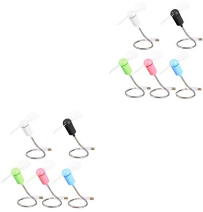 Hemobllo 10pièces Mini Ventilateur Usb Flexible Ensemble De Ventilateur Silencieux Et Portable Pour Ordinateur Et Bureau Aléatoires