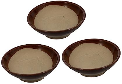 HOLIDYOYO 3 Pezzi utensili da cucina ciotole gres di grandi dimensioni ciotola stoviglie elettrodomestici cucina coppa cucina elettrodomestici scodelle per zuppa ristorante ceramica Brown