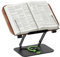 Support de lecture, étagère en bois, Support de Livre de Cuisine Rotatif à 360° Avec Pinces Latérales pour Cuisine, école, Bureau, Partitions de musique, Kindle, Tablette, Bible