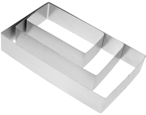 Stampi Rettangolari Antiaderenti in Acciaio Inox per Mousse e Tiramisù