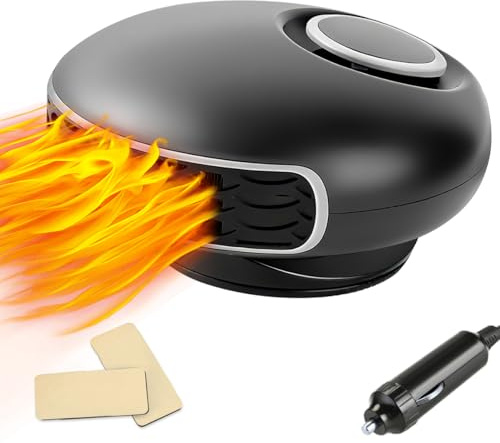 Leaflai Chauffage de Voiture 12 V Chauffage de Voiture Portable à Brancher sur l'allume-Cigare 150 W Chauffage Rapide Appareil de dégivrage et de désembuage du Pare-Brise pour Toutes Les Voitures