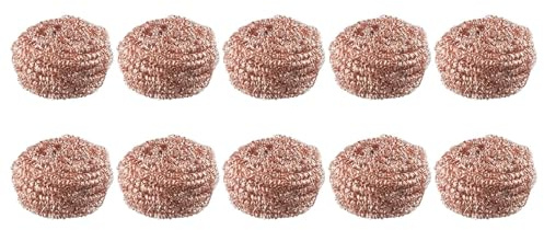 10PCS Copper Wire Scourers for Cleaning and Removing Slag from Nozzles
