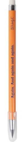Mr Wonderful - Matita Infinity Arancione - Punta in lega di stagno - Non necessita di tempera - Si cancella con la gomma - Ancora. E ancora e ancora.