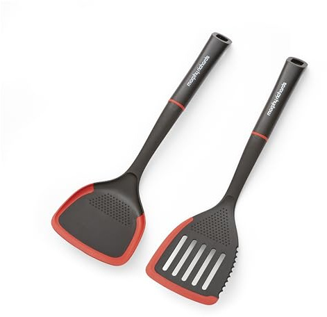 Morphy Richards 869001 Slotted and Solid Turner Set, Nylon, Black