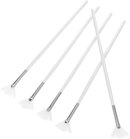 FOMIYES 5pezzi Pennello Per Maschera Viso Ventaglio Per Applicazione Uniforme Di Fango e Crema Strumenti Per Cura Della Facile Da Pulire e Portatile