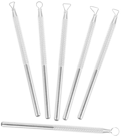 LOLIPPYY 6 piezas Herramientas para Modelar Arcilla con Mango de Aluminio Raspadores de Esculturas Bordes Redondeados Resistentes y Seguros para Proyectos Artísticos y Manualidades