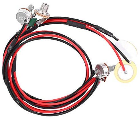 Akozon Pastilla de Piezoeléctrica de 6 y 35 Mm con Control de Tono y Volumen para Instrumentos Populares Guitarra Mandolina del Ukelele Banjo