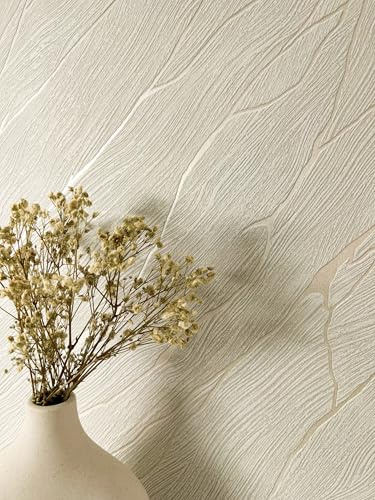 Newroom Carta da Parati TNT Beige Marmo Sabbia Soggiorno | Venature color crema con riflessi delicati, rilievo naturale, stile boho, carta da parati camera da letto e corridoio