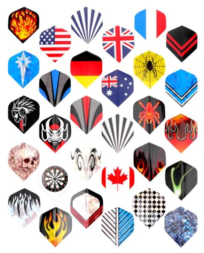 Parliky 90 Pièces Ailettes de Fléchettes Jeu pour Adultes Accessoires Durables avec Rigidité Améliorée Compatible Pointe et Pointe Souple de Plumes de Fléchettes pour Jeux Intérieur et