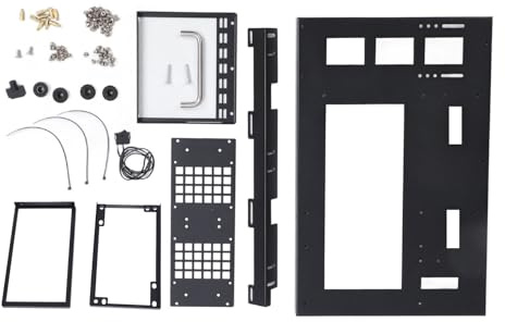 Yosoo Health Gear DIY Computer Case,Gaming Computer Motherboard Open Chassis Case Rack Powerful Cooling Steel Plate Widely Body Heat Dissipation Design,Black Alloy Steel