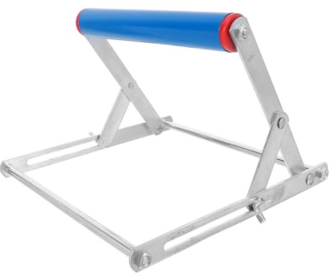 LOORGVEL Supporto per Macchina da Taglio Regolabile in Altezza 55-135Mm Rullo di Supporto per Troncatrice Telaio in Metallo Stabile per Lavorazione Legno Accessorio da Tavolo per