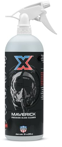 Chem-X Maverick: Precision Glass Cleaner - Multi-purpose Glass & Screen Cleaner, IPA-Based, Streak-Free Formula, Safe for Mirrors & Infotainment Screens, Dash Panels and MORE - 32oz