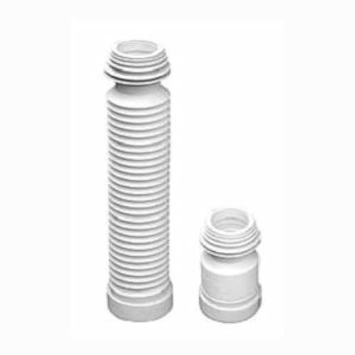 Remer Tubo Flessibile Estensibile da 23 a 57 cm per Scarico Wc, Bianco, Plastica, 1 Pezzo