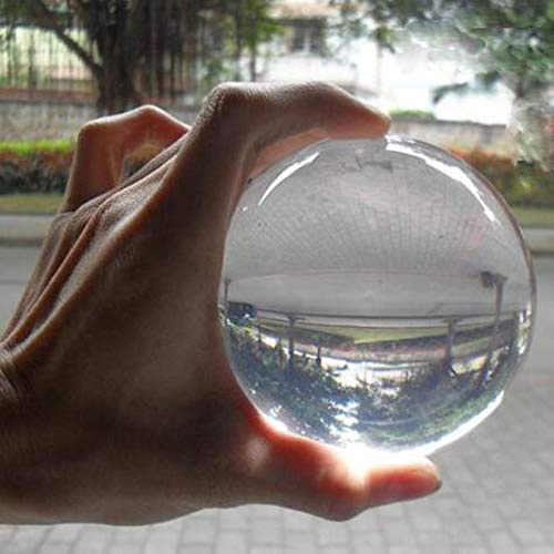 Doowops Palla da giocoleria in acrilico ultra trasparente, per manipolazione dei contatti, gadget divertenti, trucchi magici, illusione magica (90 mm)