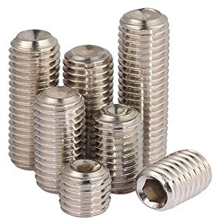 BOZONLI Edelstahl Madenschrauben Innensechskantschraube Kopflose Schrauben Cup Point Maschinenschrauben M2.5×2mm,30 pcs